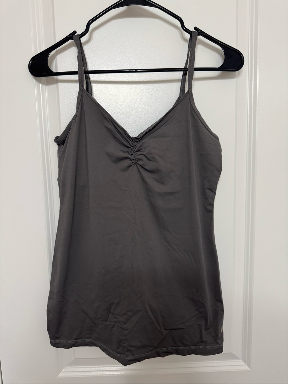 Women's Lululemon Gray Ruched V-Neck Camisole Tank Top Size 8